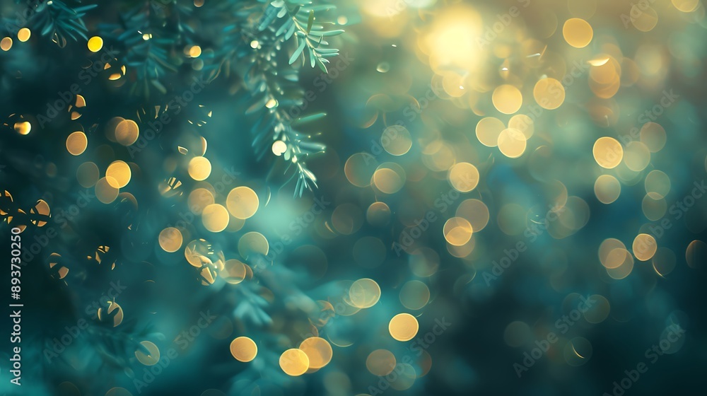 Abstract Bokeh Lights in a Forest Abstract Bokeh Lights in a Forest