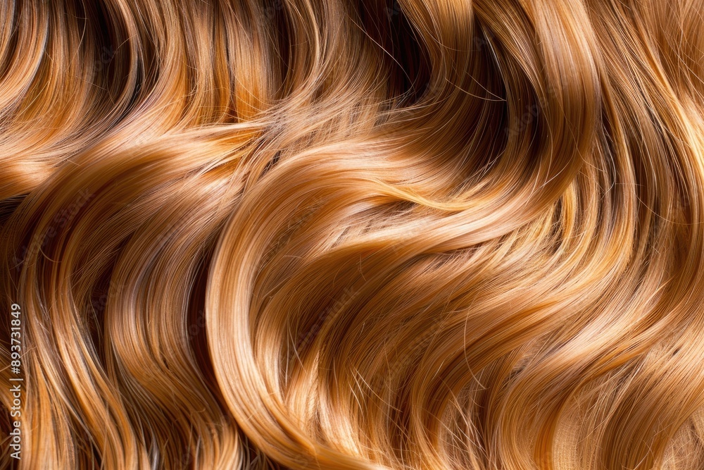Vibrant, honey blonde hair cascading in loose curls, with a soft background offering ample copyspace, capturing the vivid color and volume of the hair, Vibrant, honey blonde hair cascading in loose curls, with a soft background offering ample copyspace, capturing the vivid color and volume of the hair,
