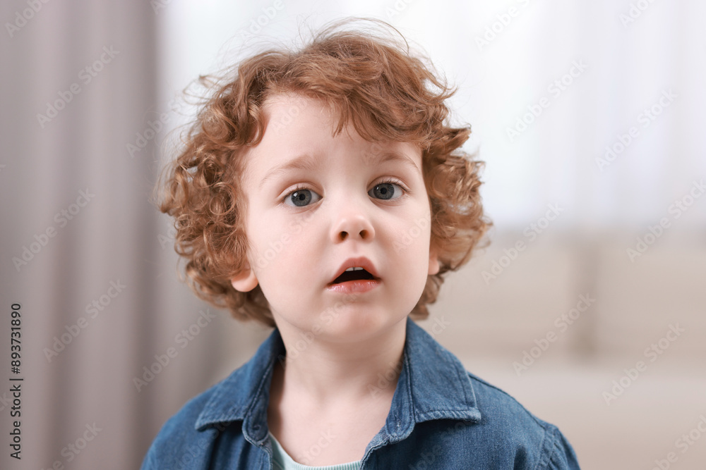 Portrait of little boy indoors. Cute child Portrait of little boy indoors. Cute child