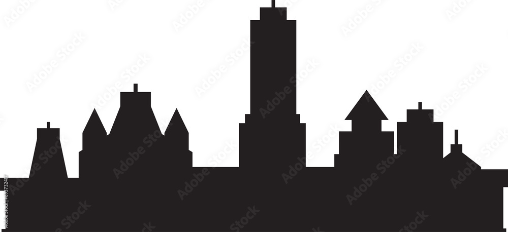 Obraz premium Cityscape Silhouette Illustration 