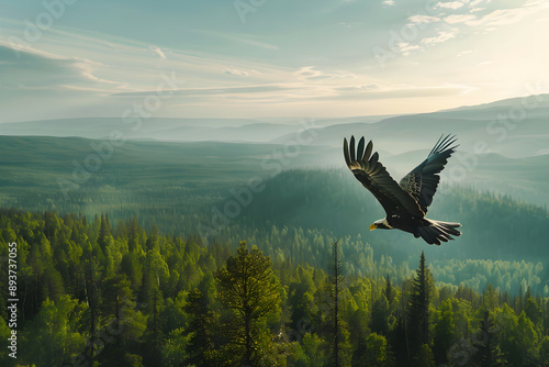 The Dominant Eagle: A Symbol of Power and Authority in Nature's Vast Expanse