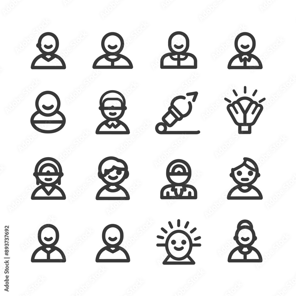 minimalist line art icon collaboration collection set logo symbol minimalist line art icon collaboration collection set logo symbol