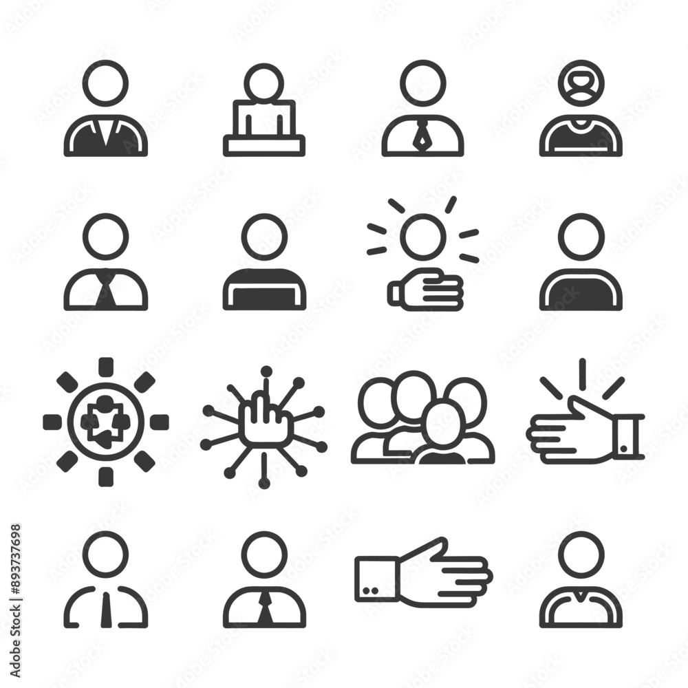 minimalist line art icon collaboration collection set logo symbol minimalist line art icon collaboration collection set logo symbol