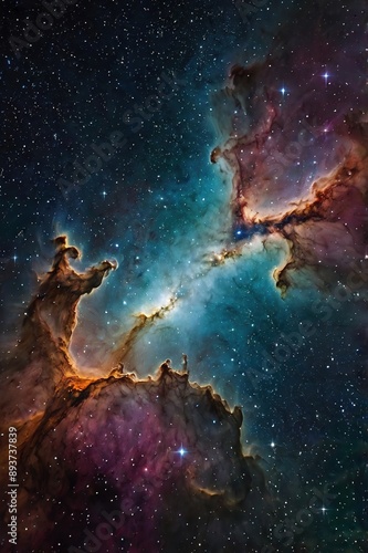 Vivid Cosmic Landscape of a Galaxy, Galaxy Background