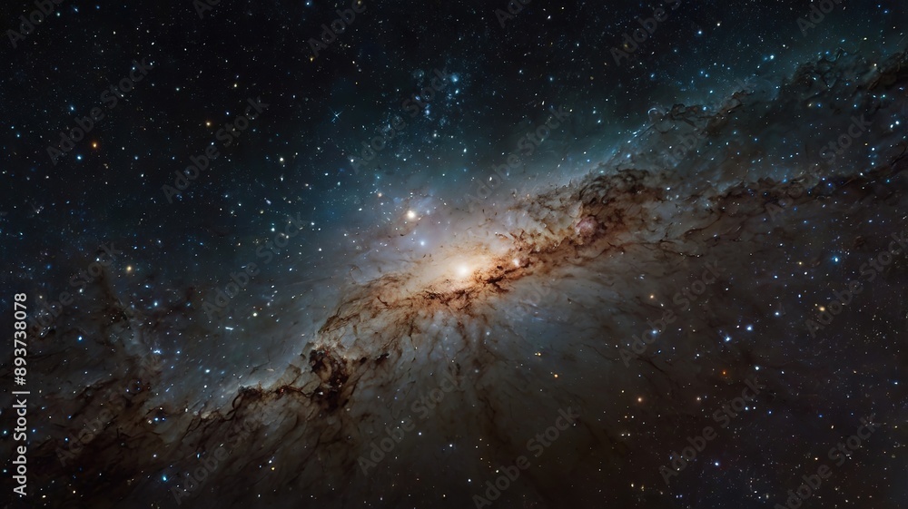 Fototapeta premium Spectacular Galactic Display in Outer Space, Galaxy Background