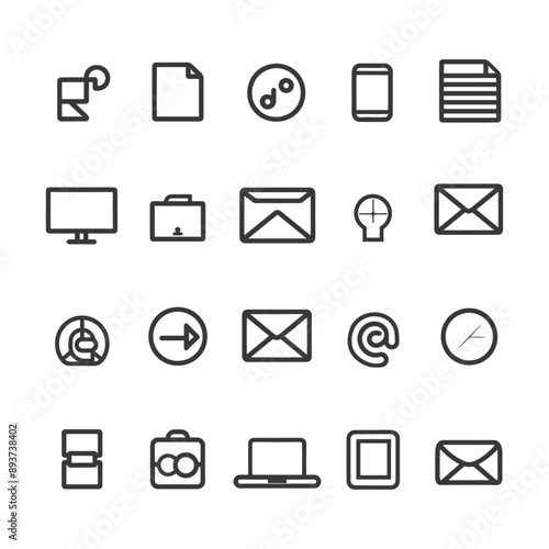 minimalist line art icon download collection set logo symbol