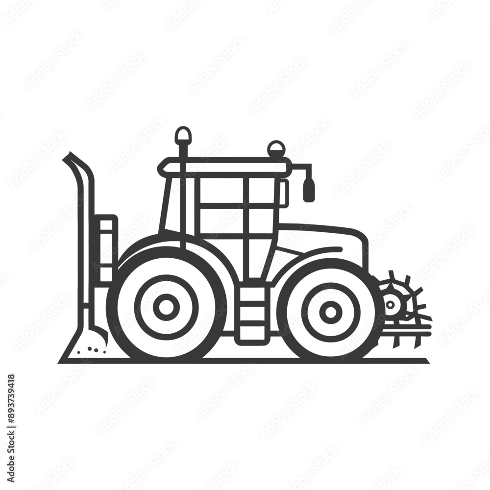 agricultural machine minimalist line art icon logo symbol agricultural machine minimalist line art icon logo symbol
