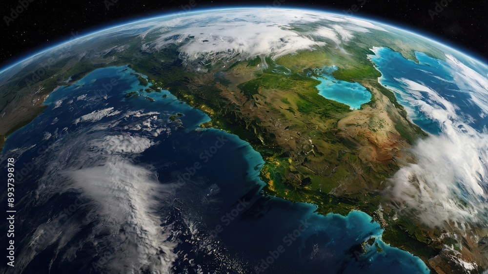 Fototapeta premium Detailed View of Earth's Surface
