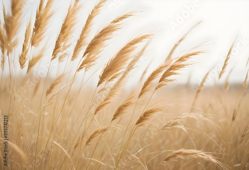 Pampas grass outdoor in light pastel colors. Dry reeds boho style
