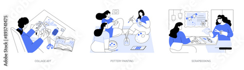 Creative workshops isolated cartoon vector illustrations se