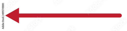 Long arrow icon vector. Red long arrow vector. flat style Arrow symbol. RED of an arrow on a white background. vector illustration.