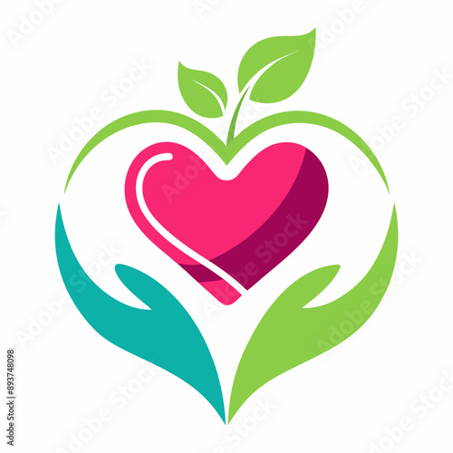  love hand care symbol logo vector