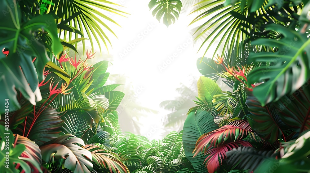 Naklejka premium Tropical Jungle Vista