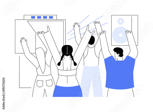 Live concert isolated cartoon vector illustrations.