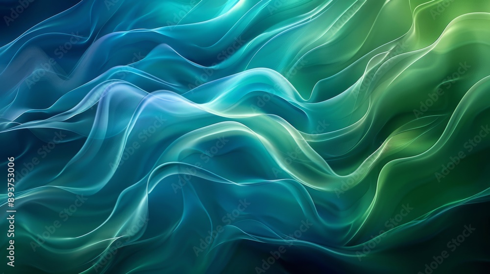Featuring dynamic, artistic wavy lines in green and blue hues, ideal for creative projects and artistic endeavors Featuring dynamic, artistic wavy lines in green and blue hues, ideal for creative projects and artistic endeavors