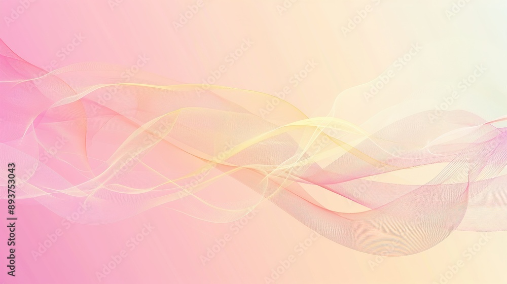 Abstract Pink And Yellow Waves Digital Artwork Abstract Pink And Yellow Waves Digital Artwork