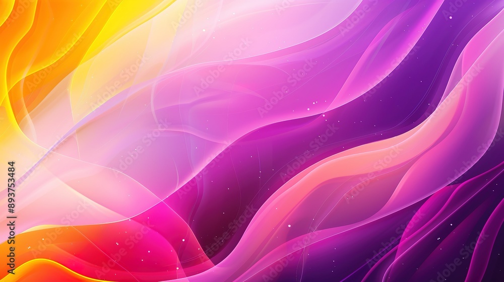 Fototapeta premium Abstract Purple And Yellow Swirling Design