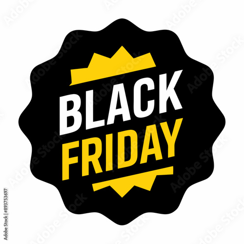 Vector illustration featuring bold Black Friday sale event graphics perfect for promoting holiday shopping and discounts