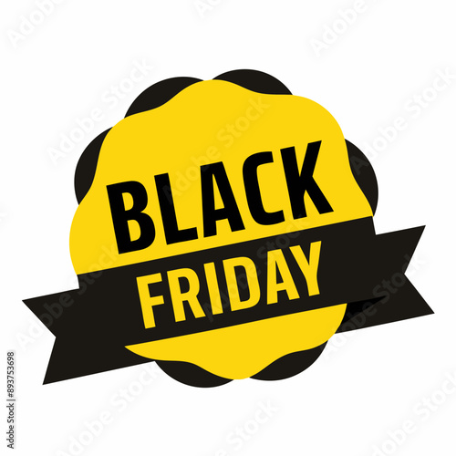 Vector illustration featuring bold Black Friday sale event graphics perfect for promoting holiday shopping and discounts
