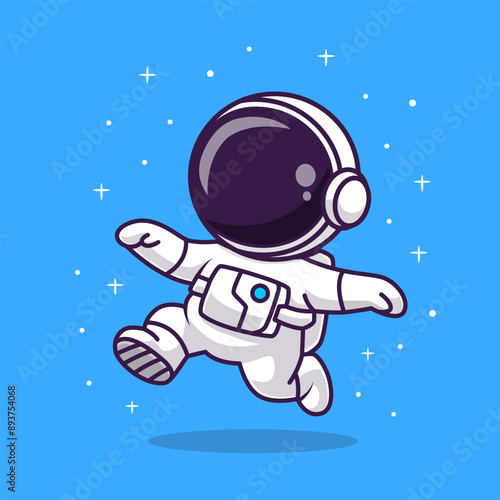 Cute Astronaut Jumping In Space Cartoon Vector Icon
Illustration. Science Technology Icon Concept Isolated
Premium Vector. Flat Cartoon Style