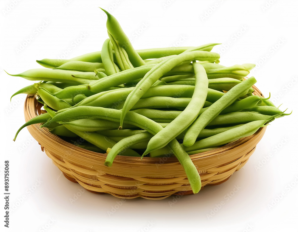 A lots of fresh Bean Vegetables organic isolated on white background. A lots of fresh Bean Vegetables organic isolated on white background.