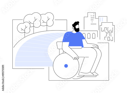 Accessible path isolated cartoon vector illustrations.