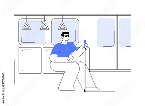 Going alone in the city isolated cartoon vector illustrations.