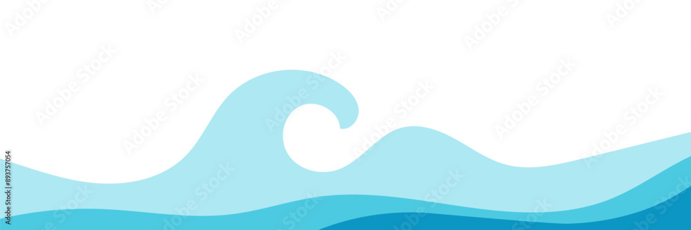 Abstract big wave. Sea water smooth shape. Vector illustration Abstract big wave. Sea water smooth shape. Vector illustration
