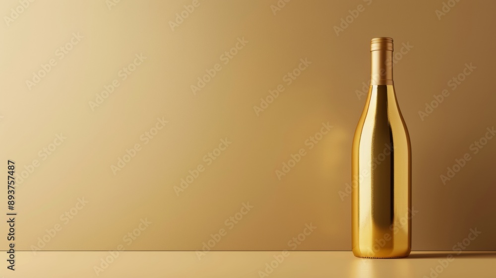 bottle of champagne or wine without brands or logos on the background and an entrance of natural light bottle of champagne or wine without brands or logos on the background and an entrance of natural light