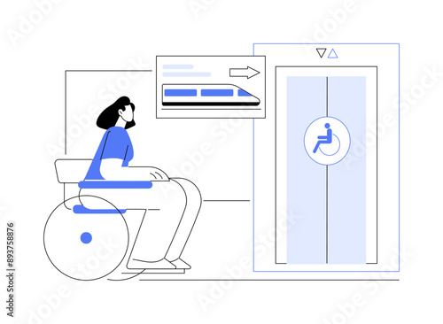 Metro access isolated cartoon vector illustrations.