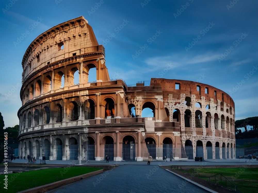 Obraz premium Coliseo, paisaje de Italia, Roma