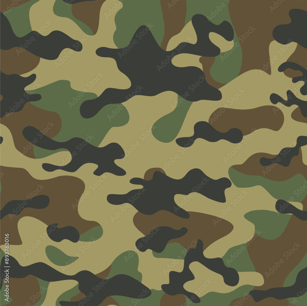 Fototapeta premium military camouflage texture, vector modern pattern, repeat background on textile