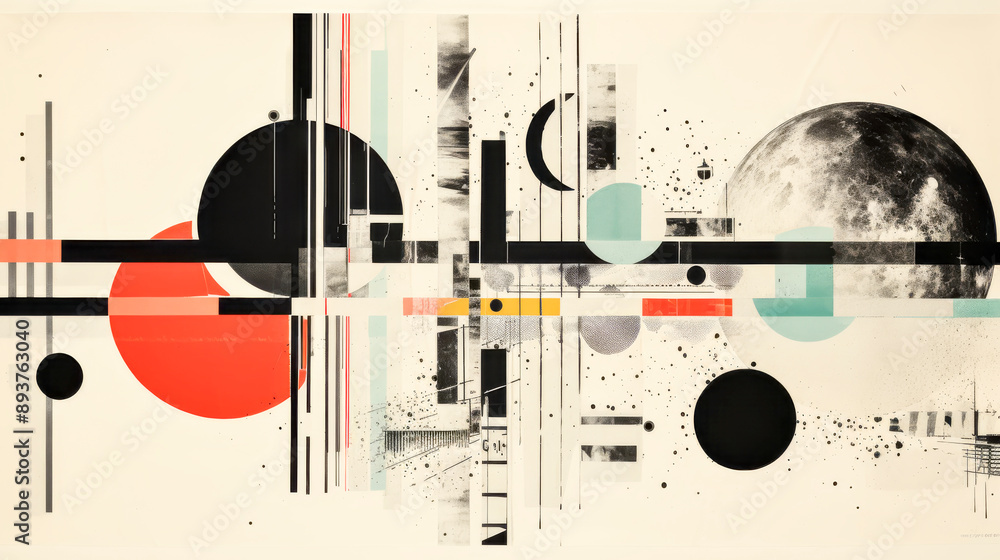Abstract Collage illustration, magazine cut out, streets of London, design poster, lino print, abstract modern minimalism, mid century modern, Abstract Collage illustration, magazine cut out, streets of London, design poster, lino print, abstract modern minimalism, mid century modern,