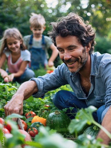 Wallpaper Mural Urban Community Garden Flourishes: Sustainable Living in Modern Residential Area Torontodigital.ca