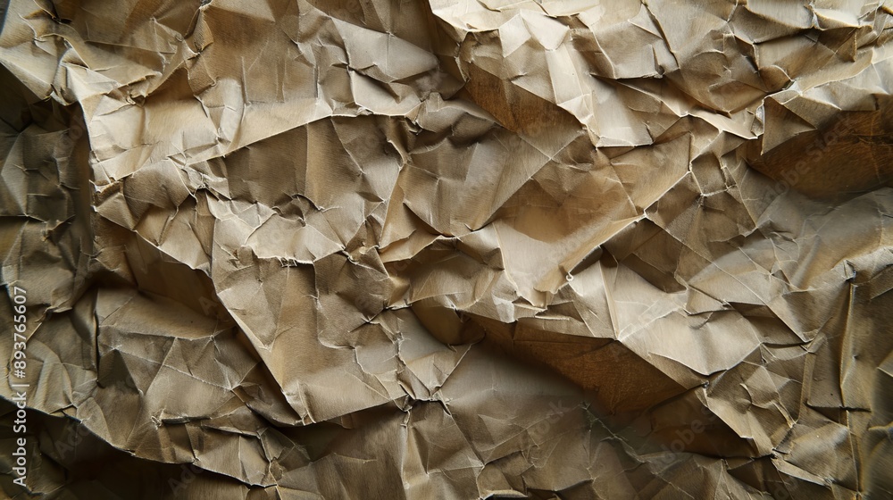 Brown old crumpled paper texture background. Close up of crumpled paper, Brown paper sheet. Brown old crumpled paper texture background. Close up of crumpled paper, Brown paper sheet.
