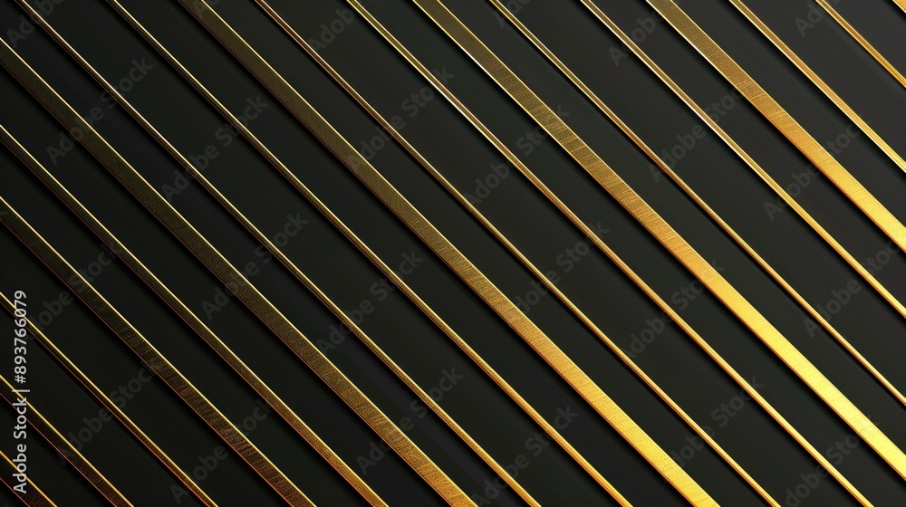 Obraz premium Abstract Gold and Black Diagonal Lines