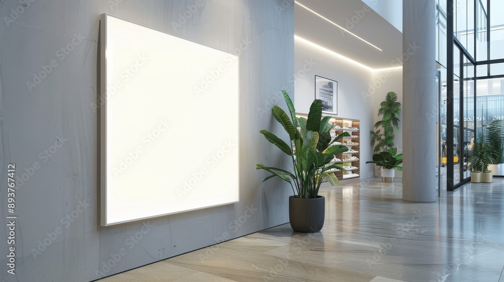 A Blank Canvas in a Modern Lobby A Blank Canvas in a Modern Lobby