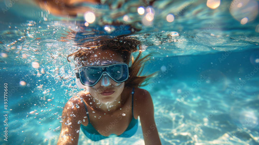 Naklejka premium Girl of the Ocean's Fury