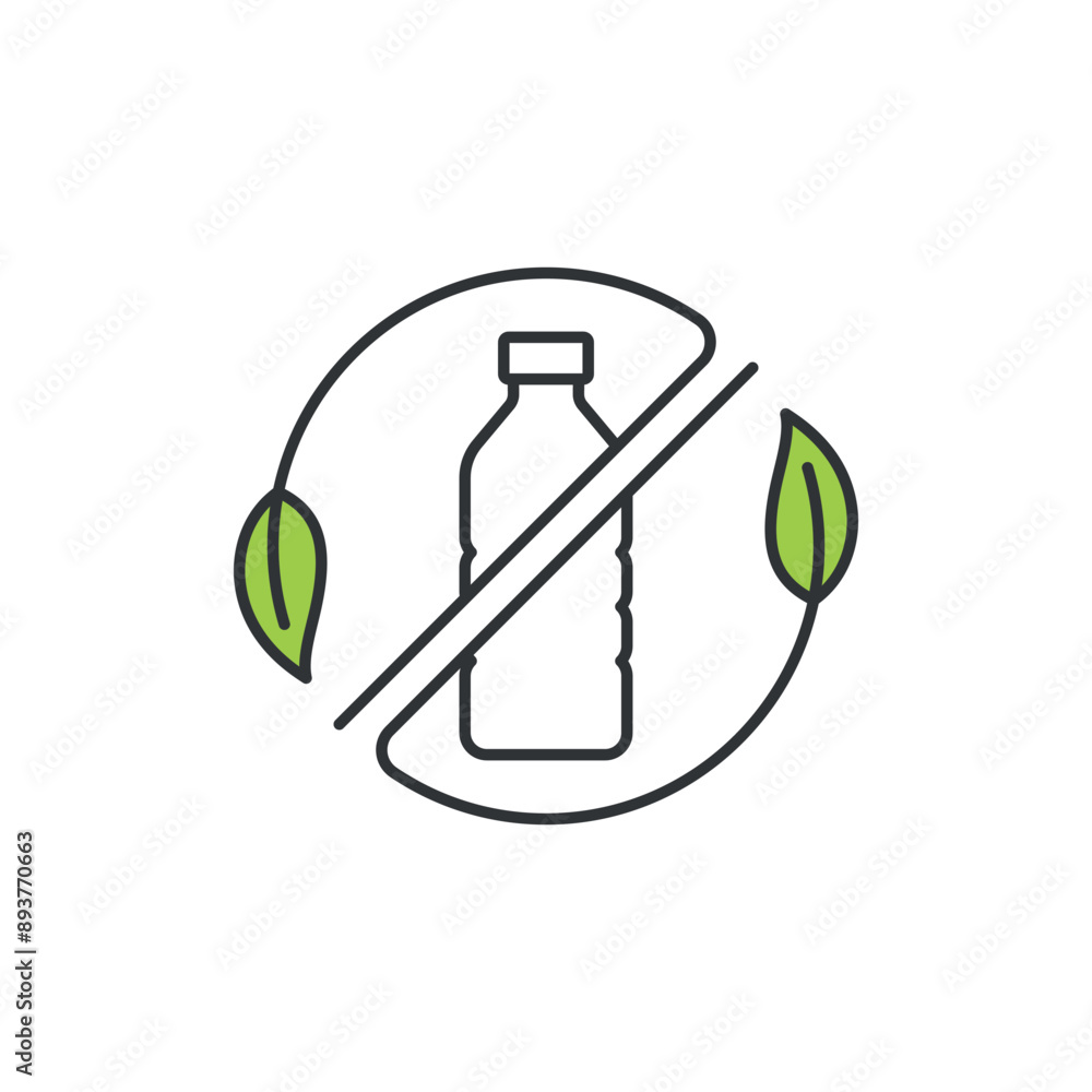 Icon or symbol for healthy living to apply reducing plastic as a way of life. By means avoid using any kind of plastic such as straw, cup, grocery bag etc. Icon or symbol for healthy living to apply reducing plastic as a way of life. By means avoid using any kind of plastic such as straw, cup, grocery bag etc.
