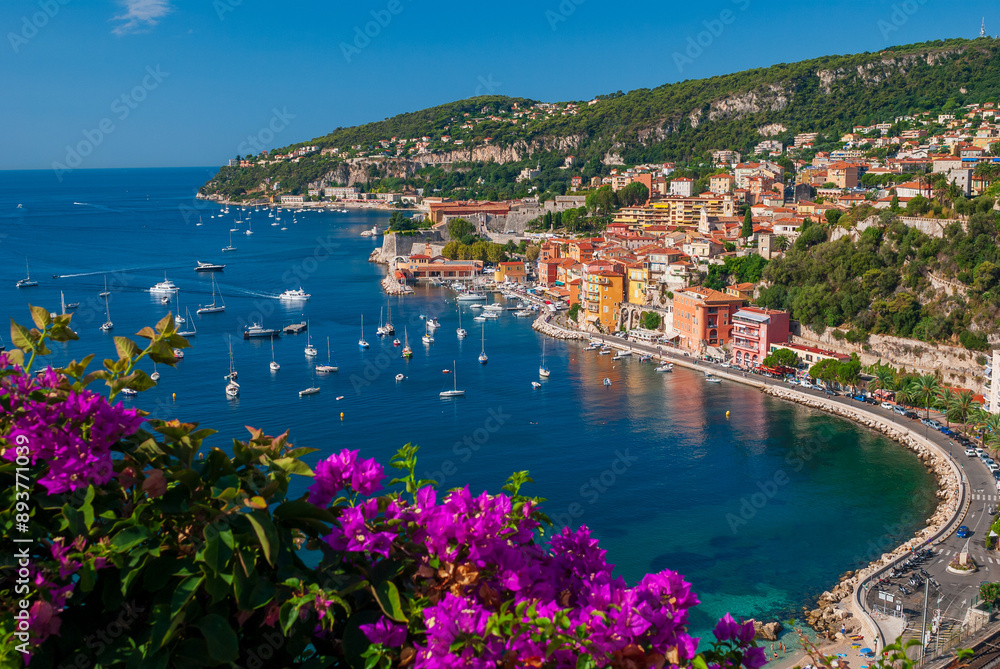 Obraz premium French Riviera, panoramic view of Villefranche sur Mer 