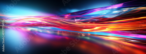 Chromatic abstract rainbow light effects, colorful, blurry background