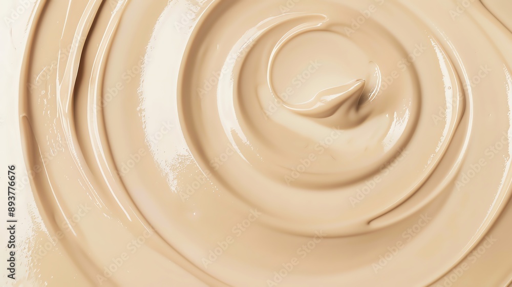 Close-up of smooth, creamy beige foundation texture. Perfect for beauty, skincare, and makeup related content. High-resolution background image. Close-up of smooth, creamy beige foundation texture. Perfect for beauty, skincare, and makeup related content. High-resolution background image.