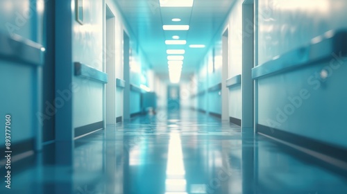 Wallpaper Mural Hospital corridor with blurred background and space for text Torontodigital.ca