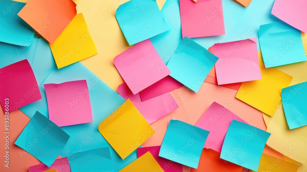 Colored Background with Sticky Notes Colored Background with Sticky Notes