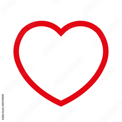 Heart icon. Love icon. Heart shape with stroke. Line heart icon.