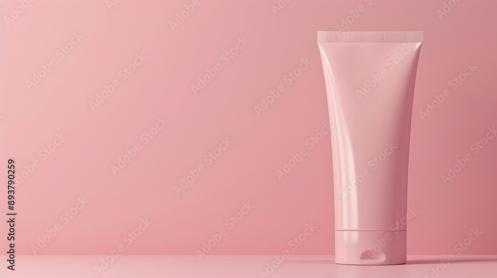 Cosmetic packaging on pink background with space for design Cosmetic packaging on pink background with space for design