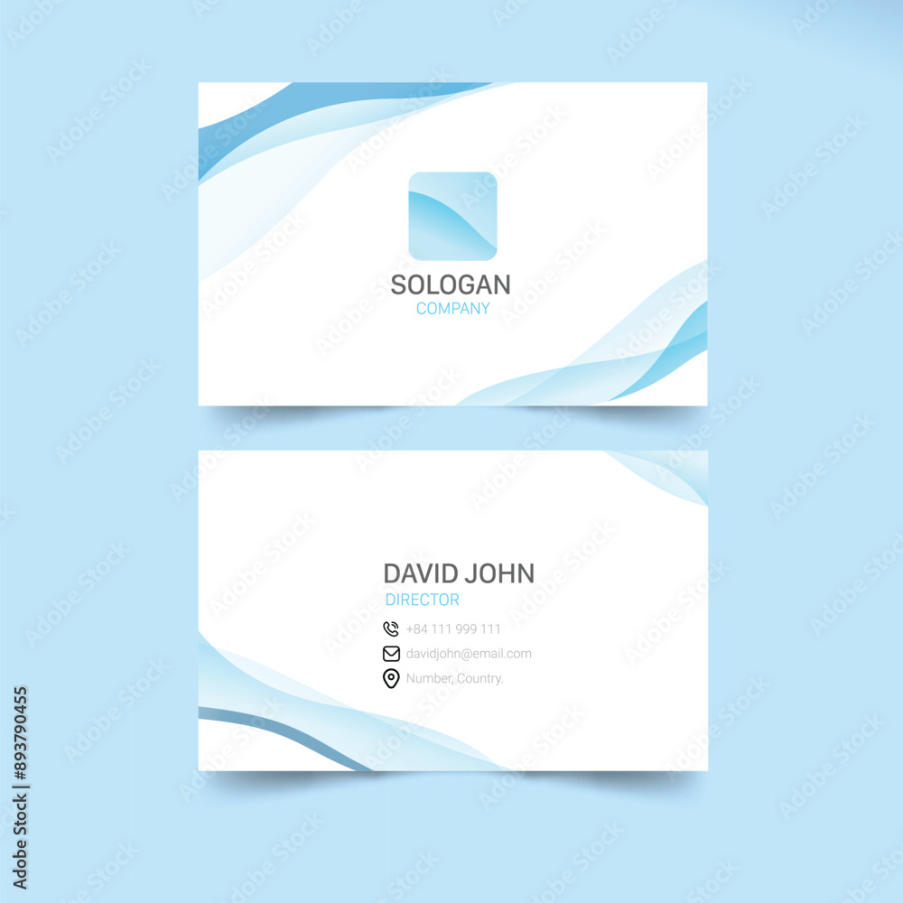 Fototapeta premium Blue Wave Business Card Templates