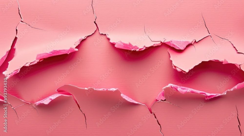 Bright pink ripped paper. Punctured backdrop. Simple abstract vibrant wallpaper idea. Bright pink ripped paper. Punctured backdrop. Simple abstract vibrant wallpaper idea.