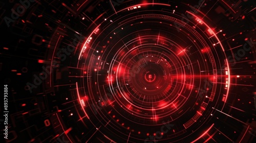 Wallpaper Mural Abstract Red Digital Tunnel Torontodigital.ca