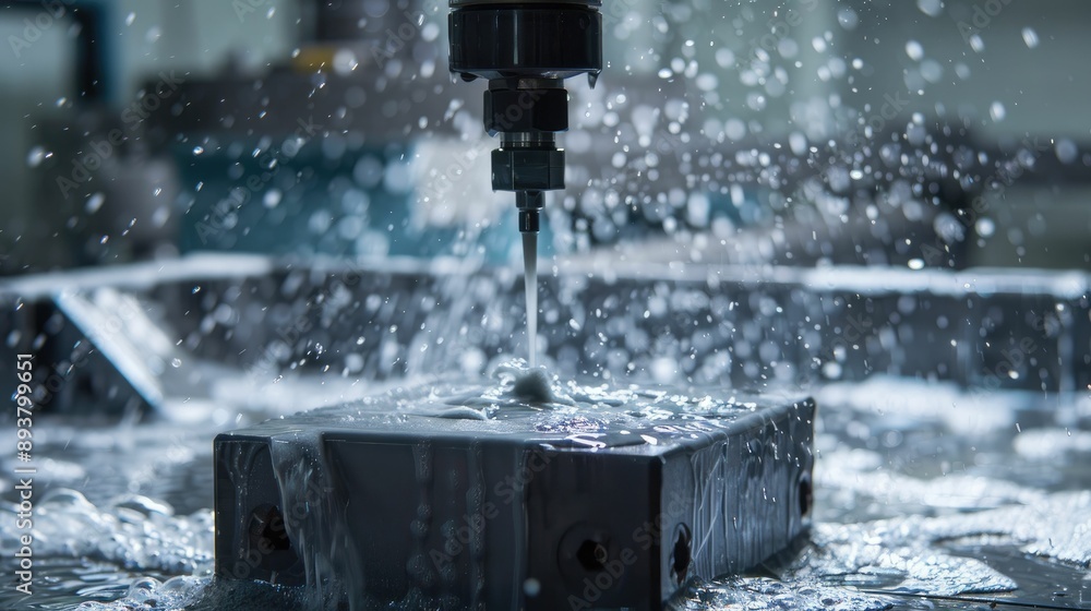 Advanced CNC machine cutting metal with precision Advanced CNC machine cutting metal with precision